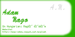 adam mago business card